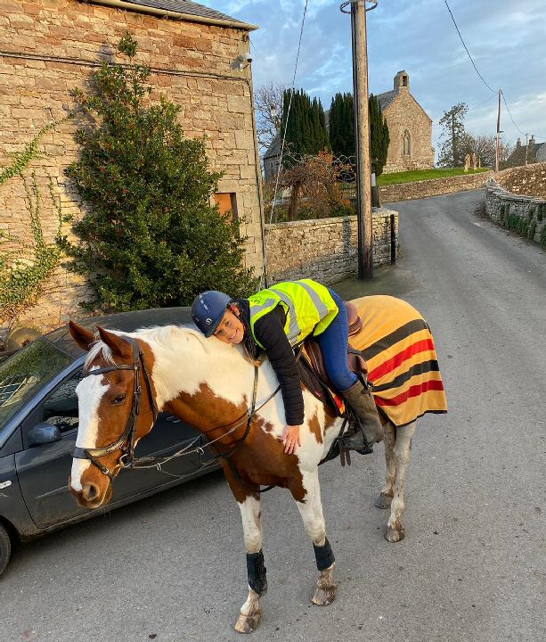 Photo of Francesca and her beloved horse Bart which you are welcome to use. If you do choose to use it, a credit to Francesca would be appreciated.