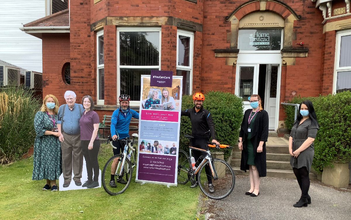 Jill; operations assistant, Dan's father in law; Ste Taylor, Dan Horton, Caitlan; operations assistant, and Kate; assistant care manager for Home Instead.