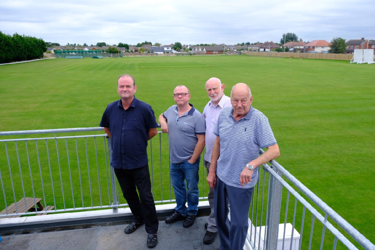 (LEFT TO RIGHT) Cllr Ian Moncur, Club Manager Steve Dobbin, Secretary Glyn Lloyd and Club Chairman Bobby Addison.