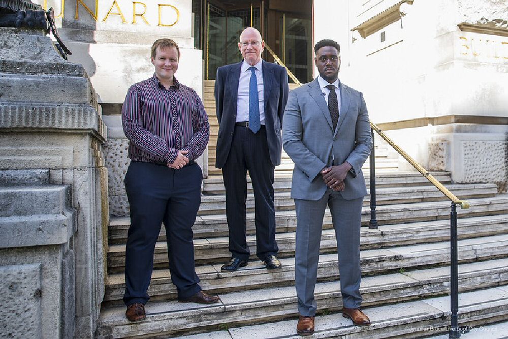 L-R - Cllr Kris Brown with new committee advisers Stephen Gregory and Ramone Johnson