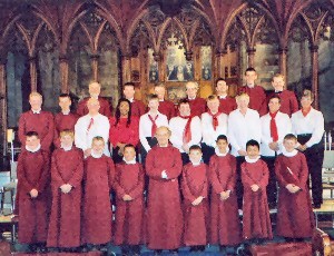 Photograph of the Church & Chapel Choirs in Holy Trinity Church.