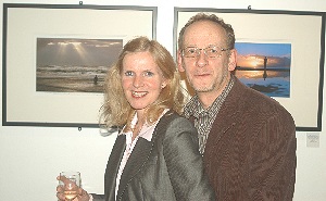 Ron Davies and his wife at the opening of the show.