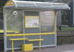 Shelters with only a canopy roof are not affected by the smoking ban and will not display a sign (see picture 2).