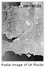 Image with thanks to ESA. Highlighting the extreme weather conditions hitting the UK.