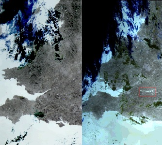 Photographs with thanks to ESA.  The Advanced Along Track Scanning Radiometer (AATSR)