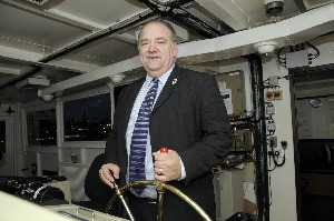 Martin King takes to the wheel of the Royal Daffodil