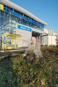 Councillor Ken McGlashan, Chair of Merseytravels new Environment Committee, is pictured at Liverpool South Parkway, one of the biggest and best examples of Merseytravels commitment to the environment.