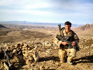 Marine Mark Warrener in Afghanistan.