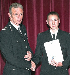 James Parkes at his attestation ceremony in May - where he was sworn in.