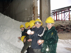 A group of children visiting INEOS Enterprises Salt Business 