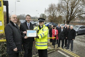 Photograph attached shows from left to right: Councillor Chris Blakeley, Peter Morton, Merseyrail Finance and Commercial Director and Inspector Gary Jones watched by representatives from Merseytravel, Merseyrail, British Transport Police and Carlisle Security.