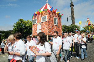 The float for the parade produced by the four housing associations