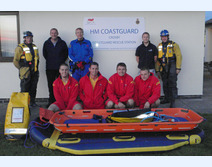 RNLI lifeguards and HM Coastguards Mud Rescue team at a recent joint rescue exercise. (Credit RNLI)