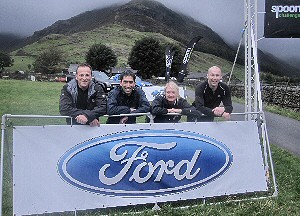 Nick Themistocleous, Howard Kee, Vicky Allen & Steve Derby supporting the Wooden Spoon childrens charity at the Ford Great Lakeland challenge.