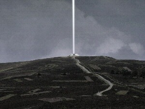 An impression of what the 200th anniversary celebratory light beam will look like.