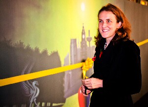 Theresa Villiers, Transport Minister unveils One Love One Life One Liverpool