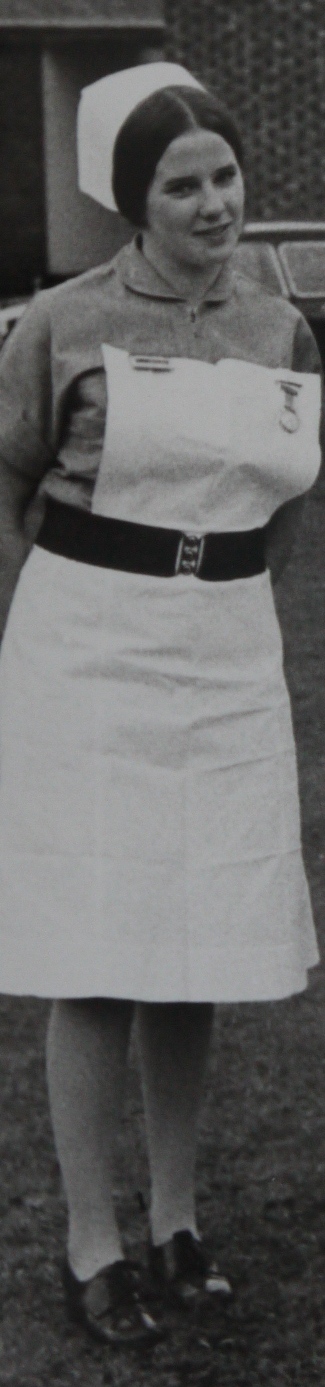 Sue Power in her first month of training, January 1971