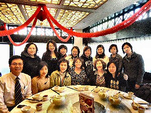 Margaret with staff at the Kwong Wah Hospital