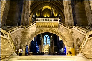 The Dulverton Bridge at Liverpool Cathedral, one of the spaces for reflection on the retreat.