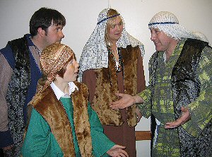 Archbishopof York, Sentamu and the shepherds (Taken at a previous performance.)