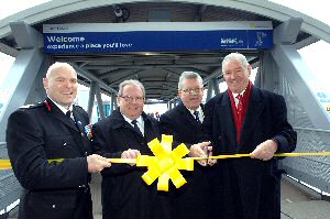 Pictured L-R: Dan Stephens, Chief Fire Officer Merseyside Fire and Rescue Service, Councillor Tony Newman, Chair of Merseyside Fire and Rescue Authority, Neil Scales, Chief Executive Merseytravel and Councillor Mark Dowd, Chair of Merseytravel.