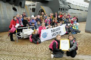 Staff and pupils from Greengate Junior School