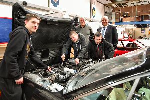 Brian Benson (student),  Andrew May (student), Andrew Partington Director of Basetech Training.