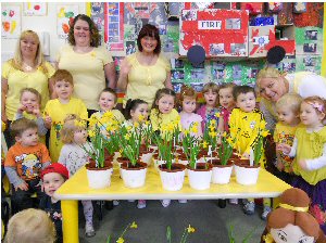 Children and staff at Tiddlywinks.