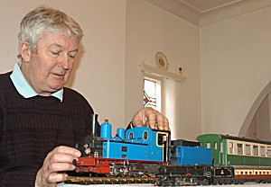 Ray Jones of Southport Model Village gets train ready the village.