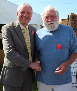 Peter Hosker President of the West Lancashire Freemasons� Charity is pictured with Professor David Bellamy before the winners were presented with their prizes.