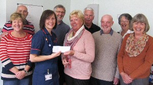 Picture shows Sister Julie Marshall with gardeners Sandie and Keith Birks, Jennifer and John Mawdsley, Jenny and John Smith, and Margaret and Geoff Fletcher. Pam and Richard James were unable to attend.