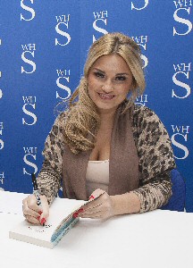 Sam Faiers signing books at WH Smith in The Granges and Pyramids Shopping Centre in Birkenhead.