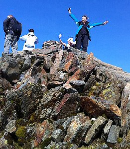 David and Alexis Fairclough in training at the weekend in Rimrose Valley Park, Crosby for their Snowdon challenge and previous participant reaching the top.