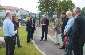 Visit Bishop of Liverpool: The Bishop visiting Mab Lane Community Woodland in 2011 (photo: Tony Beyga)