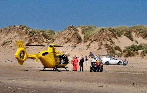 The photograph shows the multi-agencies at the scene. Photo credit: Patrick Trollope. 