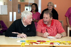 Pictured deciding on the winners are Judges Ian Callahan and Jim Donaldson, chairman of Childrens charity Variety.