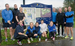 Members of the Merseyside Police Runs to Remember Team in Sefton Park.