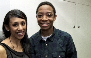 Dr Tina Dutt and patient Aaron Sibanda, from Bebington, at the launch event for the Royals new service for patients and carers with sickle cell disease and thalassemia.