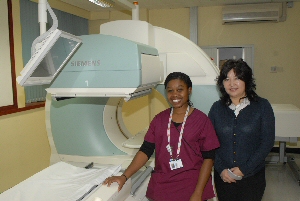 Monica Amutenya, Enkhtuya Byambajav have visited the Royal Liverpool University Hospitals nuclear medicine department to learn from their expertise.