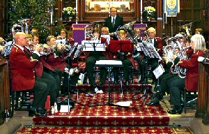 This picture is of Marshside Brass Band playing an earlier gig at Emmanual Parish Church