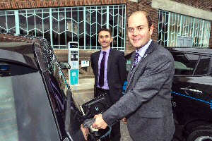 L-R Steve Leonard, Merseytravel Funding & Programme Development Team Leader and Cllr Liam Robinson, Chair of Merseytravel.