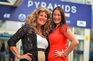 Anita White (left) and Laura Seymour of Frame are pictured at Pyramids Shopping Centre in Birkenhead.