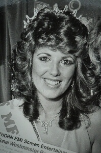 Anita White at Miss Mersey Mart in 1984.