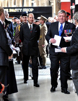 HRH The Earl of Wessex KG GCVO and Chairman, Liverpool Pals Memorial Fund.