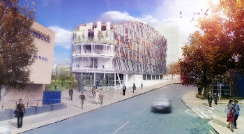 Image caption: Design concept showing how the new cancer hospital on West Derby Street in Liverpool could look