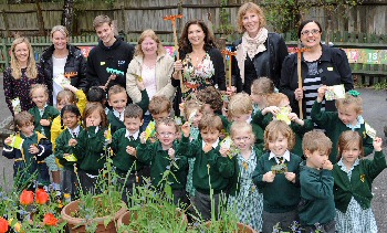 Pupils at Christ Church C Of E Infant School in Virginia Water, Surrey were joined by charity ambassador Julia Roberts alongside other charity officials last spring to "Sow the seeds of hope"