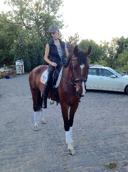 HAPPY RIDING: Barbara before her accident on 13 September, 2014.