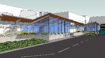 Artist impression of Kirkby bus station 