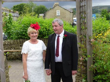 Catherine and Graham on their wedding day.