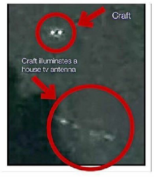 Actual imagery analysis of a UFO near the home of Tony Topping.